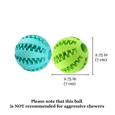 Show full view: SunGrow Interactive Chew Ball Treat Dispenser Dog & Cat Teething Toy, 2 count slide 7 of 8