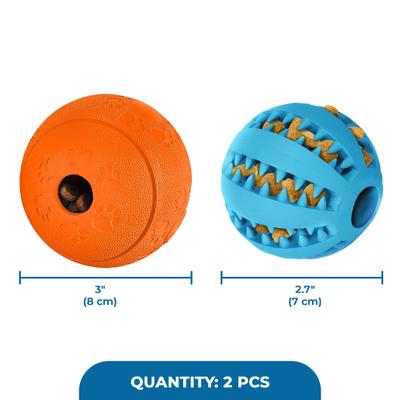 Show full view: SunGrow Interactive Exercise Puzzle Ball Treat Dispensing Teething Dog & Cat Toys, 2 count slide 3 of 4
