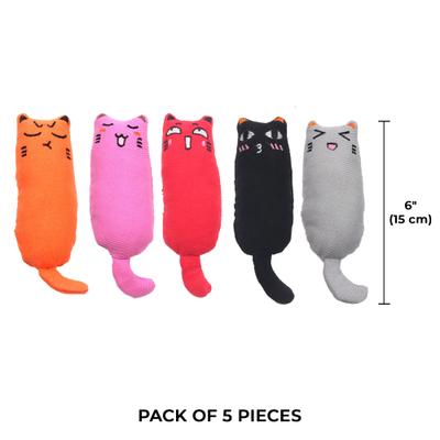 Show full view: Vila Interactive Fetch & Play Plush Cat Dental Chew Toy with Catnip, 5 count slide 7 of 8