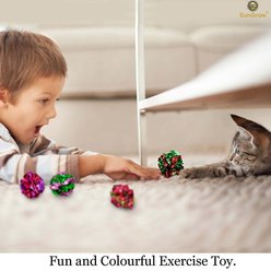 SunGrow Kitty Crinkle Balls Indoor Cat Toy, 12 count slide 2 of 6