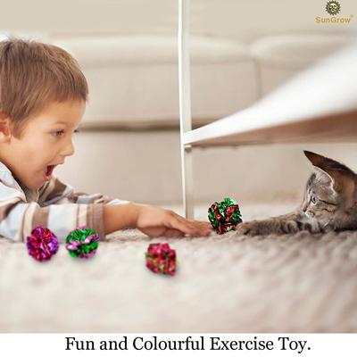 Show full view: SunGrow Kitty Crinkle Balls Indoor Cat Toy, 12 count slide 6 of 9