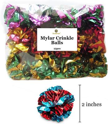 Show full view: SunGrow Kitty Crinkle Balls Indoor Cat Toy, 12 count slide 7 of 9