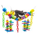 SunGrow Large Hammock Swing for Parrot & Cockatiel, Bridge Blocks Bird Toy