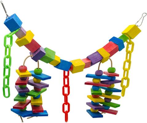 Show full view: SunGrow Large Hammock Swing for Parrot & Cockatiel, Bridge Blocks Bird Toy slide 2 of 8