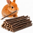 SunGrow Natural Apple Snack Sticks for Rabbits & Guinea Pigs Dental Chew Treats, 7-oz bag, 40 count