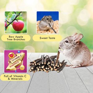 SunGrow Natural Apple Snack Sticks Small-Pet Dental Chew Treats, 40 count