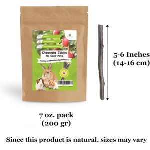 SunGrow Natural Apple Snack Sticks Small-Pet Dental Chew Treats, 40 count
