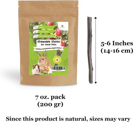 Show full view: SunGrow Natural Apple Snack Sticks Small-Pet Dental Chew Treats, 7-oz bag, 40 count slide 7 of 8