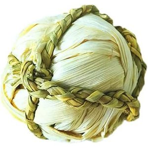 SunGrow Natural Corn Leaf Treat Ball Rabbit Interactive Chew Toys for Teeth & Boredom, 2.75-in, 6 count