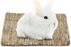 SunGrow Natural Grass Chew Mat & Hay Bedding Cage Rabbit, Guinea Pig, & Small Pet Accessories, 1 count