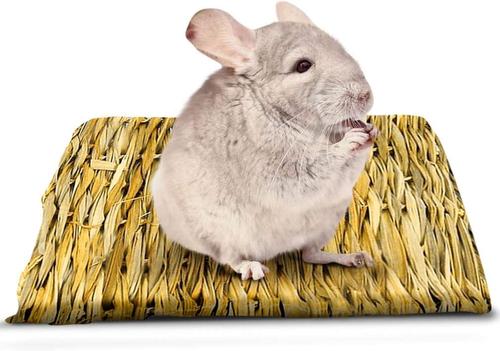 Show full view: SunGrow Natural Grass Chew Mat & Hay Bedding Cage Rabbit, Guinea Pig, & Small Pet Accessories, 1 count slide 7 of 9