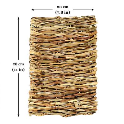 Show full view: SunGrow Natural Grass Chew Mat & Hay Bedding Cage Rabbit, Guinea Pig, & Small Pet Accessories, 1 count slide 8 of 9