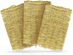 SunGrow Natural Grass Chew Mat & Hay Bedding Cage Rabbit, Guinea Pig, & Small Pet Accessories, 3 count slide 1 of 6