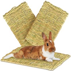 SunGrow Natural Grass Chew Mat & Hay Bedding Cage Rabbit, Guinea Pig, & Small Pet Accessories, 3 count slide 2 of 6