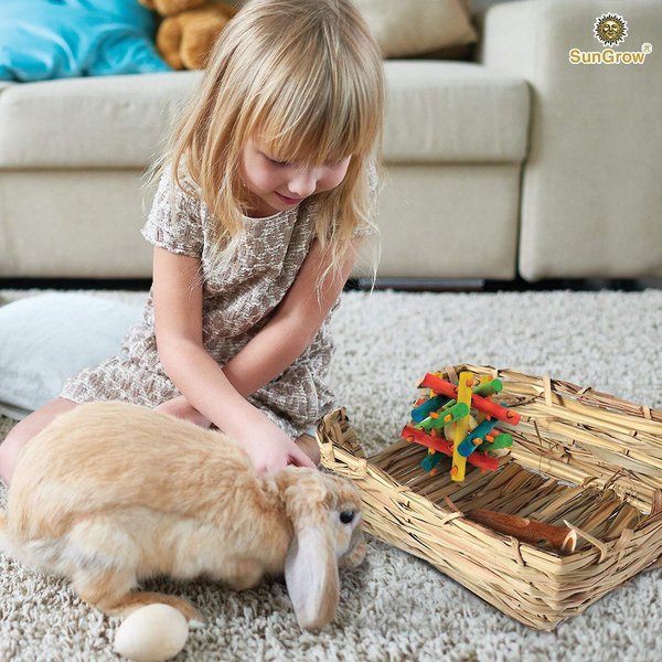 Show full view: SunGrow Natural Portable Grass Rabbit Bed slide 5 of 7