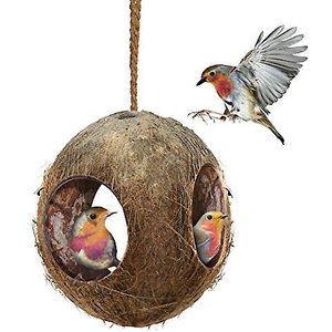 SUNGROW Outdoor Coconut Hide & Bird Finch Cage & Hummingbird Bird