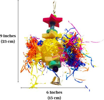 Show full view: SunGrow Paper Shred with Chew Blocks Parakeet & Cockatiel Foraging & Cage Hanging Accessory slide 6 of 7