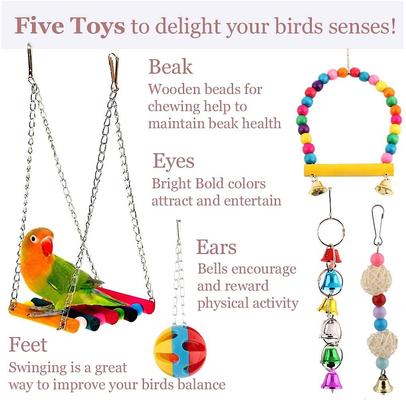 Show full view: SunGrow Parakeet & Budgie Swing Toy & Hammock Set slide 3 of 7