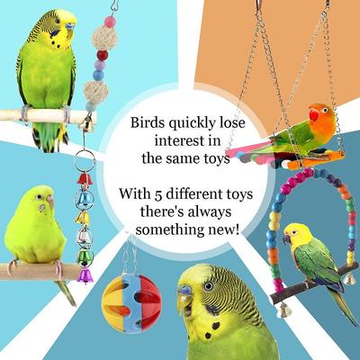 Show full view: SunGrow Parakeet & Budgie Swing Toy & Hammock Set slide 4 of 7