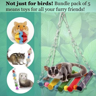 Show full view: SunGrow Parakeet & Budgie Swing Toy & Hammock Set slide 5 of 7
