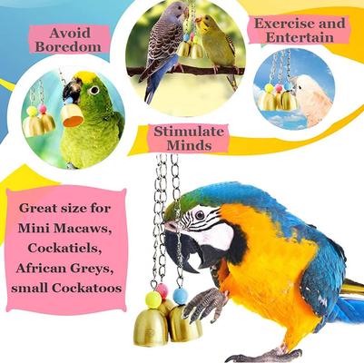 Show full view: SunGrow Parrot Hanging Ring Bell Bird Toys Cage Accesories, 3 count, 7.9-inch slide 4 of 7