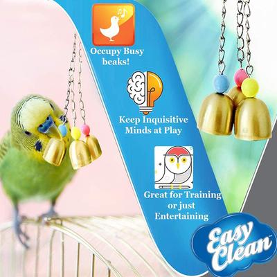 Show full view: SunGrow Parrot Hanging Ring Bell Bird Toys Cage Accesories, 3 count, 7.9-inch slide 5 of 7