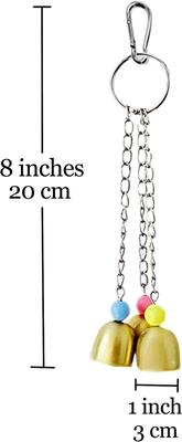 Show full view: SunGrow Parrot Hanging Ring Bell Bird Toys Cage Accesories, 3 count, 7.9-inch slide 6 of 7