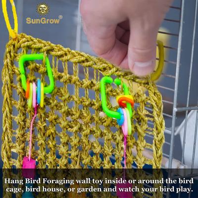 Show full view: SunGrow Parrot Climbing & Cage Hammock Swing Foraging Net & Activity Play Bird & Small-Pet Chew Mat slide 4 of 7
