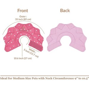 SunGrow Post-Surgery Soft Cone Dog & Cat Recovery Collar, Pink, Medium