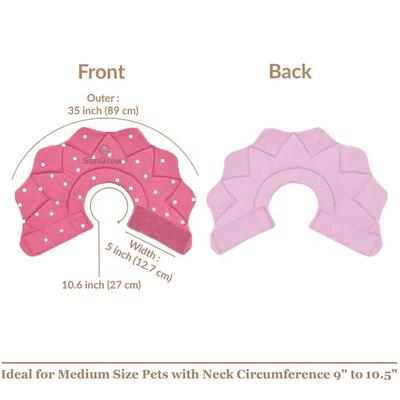 Show full view: SunGrow Post-Surgery Soft Cone Dog & Cat Recovery Collar, Pink, Medium slide 9 of 10