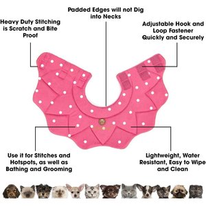 SunGrow Post-Surgery Soft Cone Dog & Cat Recovery Collar, Pink, Medium