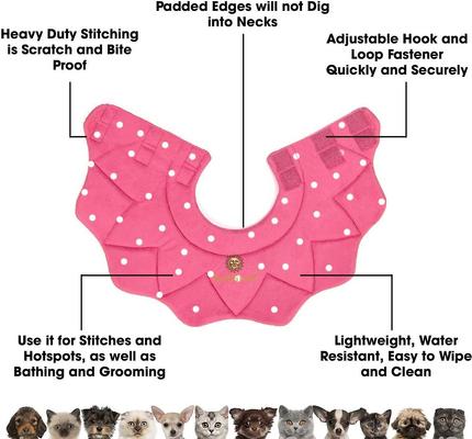 Show full view: SunGrow Post-Surgery Soft Cone Dog & Cat Recovery Collar, Pink, Small slide 4 of 9
