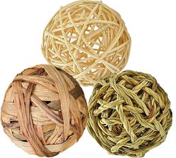 SunGrow Rabbit Assorted Chew Ball Treats Cat & Guinea Pig Teeth Cleaning & Grinder, 3 Count slide 1 of 6