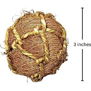 SunGrow Rabbit & Ferret Dental Floss Chew Toy Small Animal Tooth Cleaning Treat, 3 count