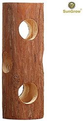 SunGrow Rabbit & Gerbil Chew Dwarf Hamster Hideout & Play Tunnel Wooden Log, 8-in slide 2 of 6