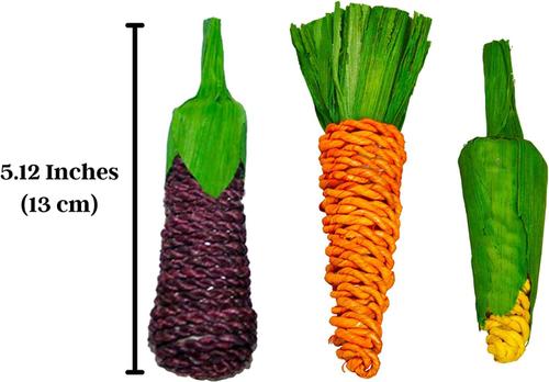 Show full view: SunGrow Rabbit & Guinea Pig Veggie Chew Small Pet Teeth Grinding Toy, 3 count slide 5 of 6