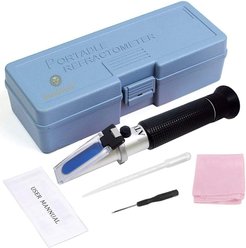 SunGrow Refractometer for Saltwater Aquarium & Reef Tank, Koi Pond Water Salinity Meter Tester