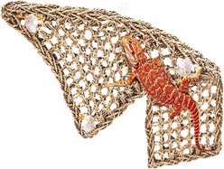 SunGrow Reptile Bearded Dragon & Lizard Climbing & Basking Lounger Hammock, Large