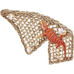 SunGrow Reptile Bearded Dragon & Lizard Climbing & Basking Lounger Hammock, Large