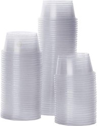 SunGrow Reptile Water Dish & Food Bowl, Lizard & Gecko Feeding Ledge Cups, 1-oz, 100 count