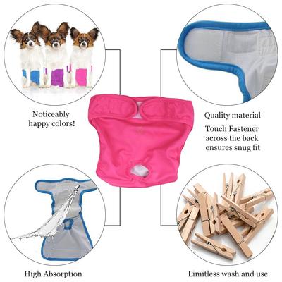 Show full view: SunGrow Reusable Female Cat & Dog Diapers for Heat Cycle, 9-in to 15-in waist, 3 count slide 3 of 7