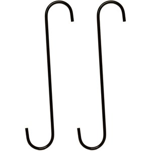 SunGrow S Hook Heavy Duty Metal Bird Feeder & Hanging Plant Holder, Black, 12-in, 2 count