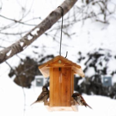 Show full view: SunGrow S Hook Heavy Duty Metal Bird Feeder & Hanging Plant Holder, Black, 12-in, 2 count slide 4 of 7