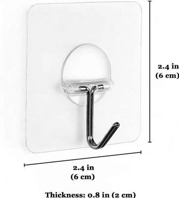 Show full view: SunGrow Self Adhesive Wall Hooks for Hanging Dog & Cat Collar Leash & Bell, Bathroom & Kitchen Hangers, 8 Count slide 8 of 8