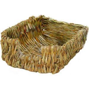 SunGrow Small-Pet Guinea Pig & Chinchilla Natural Chew Comfy Sleeping Basket Grass Bed