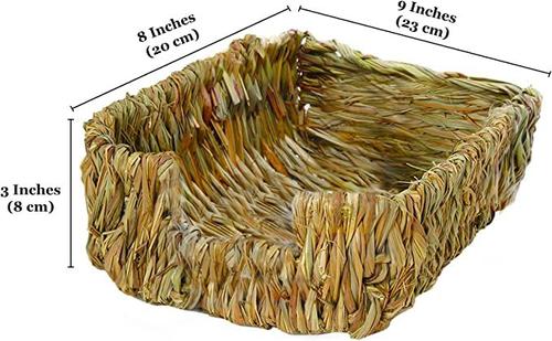 Show full view: SunGrow Small-Pet Guinea Pig & Chinchilla Natural Chew Comfy Sleeping Basket Grass Bed slide 7 of 8