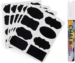 SunGrow Sticker Chalkboard Labels for Cat & Dog Food Storage Container & Kitchen Jars, 96 count 