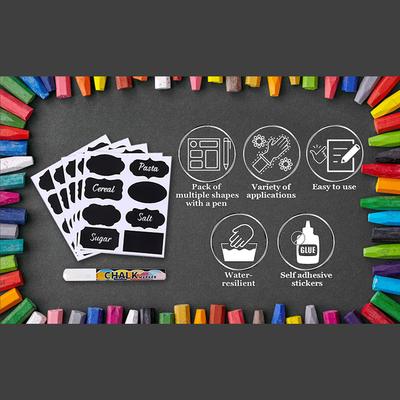 Show full view: SunGrow Sticker Chalkboard Labels for Cat & Dog Food Storage Container & Kitchen Jars, 96 count  slide 4 of 8