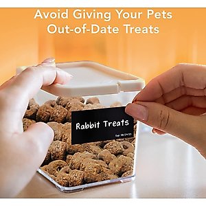 SunGrow Sticker Chalkboard Labels for Cat & Dog Food Storage Container & Kitchen Jars, 96 count 
