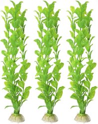SunGrow Tall Aquarium Plastic Plants Betta Fish Hide Tank Decorations, 10-in, 3 count